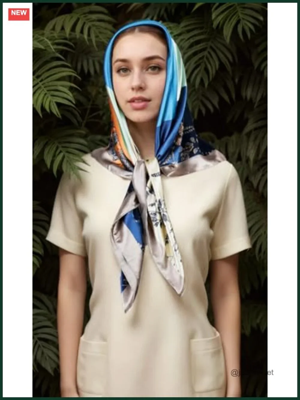 Satin Silk Like Square Scarf Women Hair Wrap Head Scarf Bandana 35x35